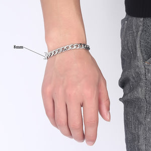 steel silver chains bracelet