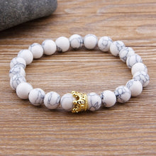 Load image into Gallery viewer, Classic Interlocking Stone with Crown Bracelet