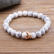 Load image into Gallery viewer, Classic Interlocking Stone with Crown Bracelet