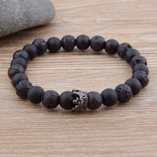 Load image into Gallery viewer, Classic Interlocking Stone with Crown Bracelet